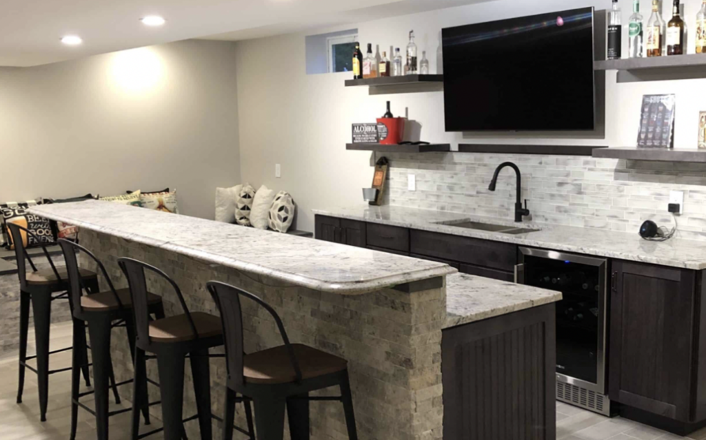 Basement bar remodel